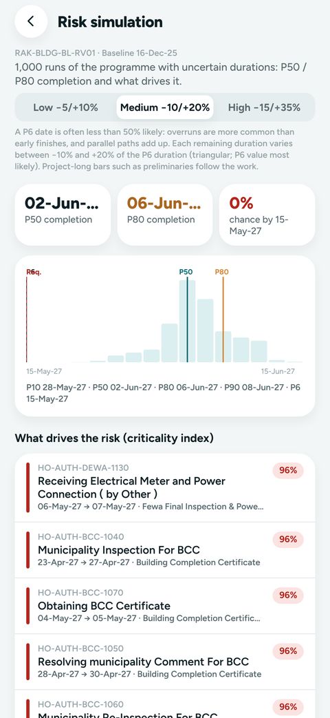 Risk simulation
